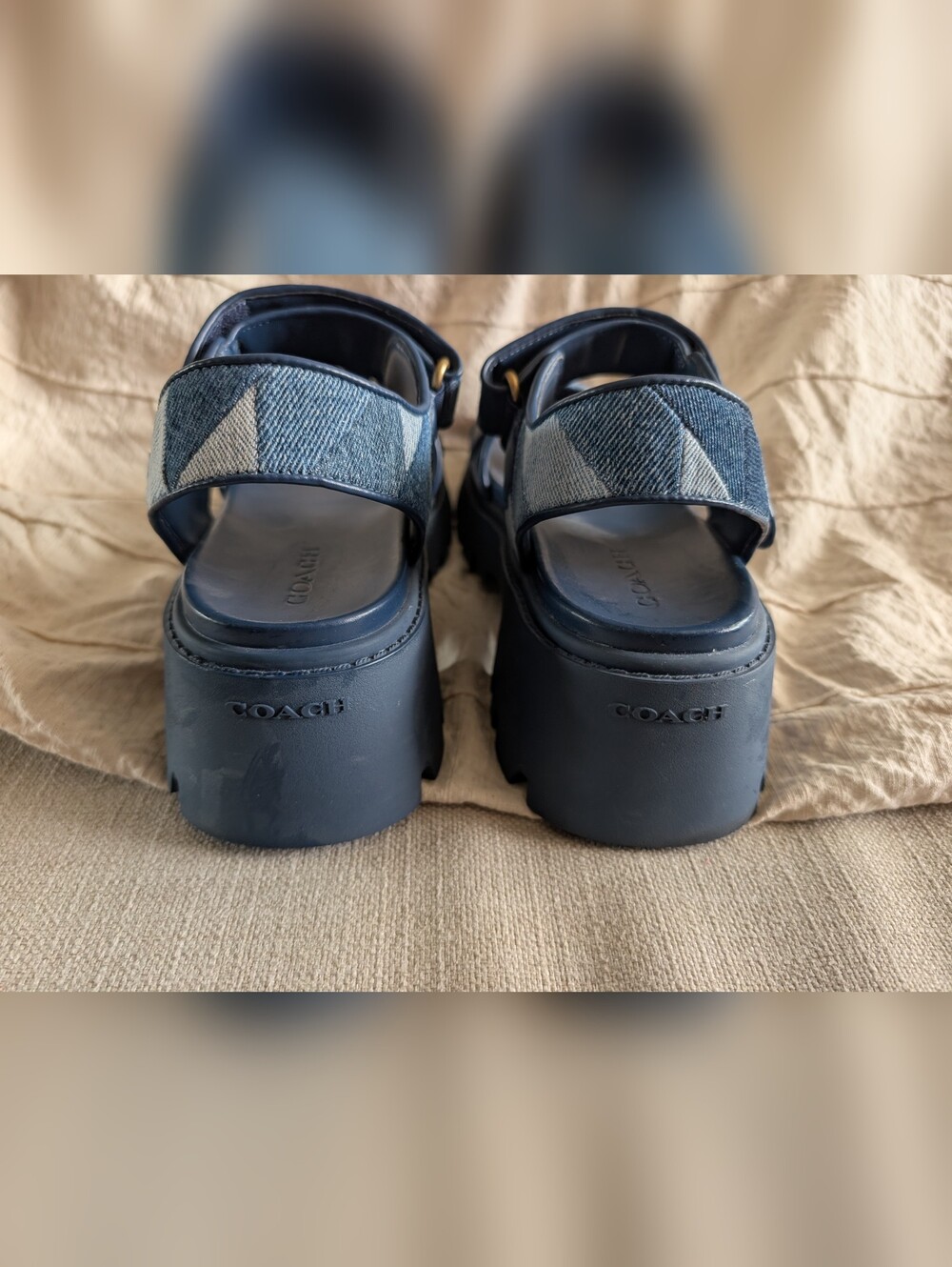 Coach Brynn Patchwork Platform Sandal - Picture 6 of 11